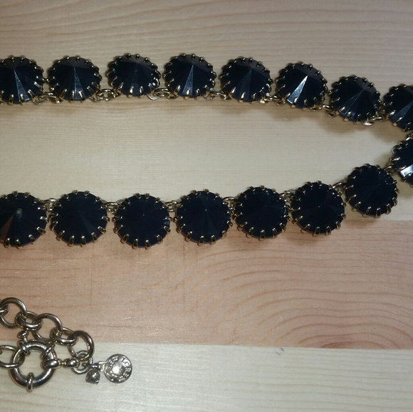 J. Crew Gold/Midnight Blue 'Venus Flytrap' Necklac - Picture 6 of 8